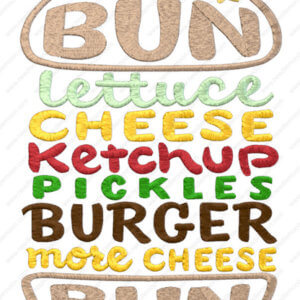 Embroidery Burger Stack