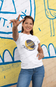 Needle Moon logo shirt mockup